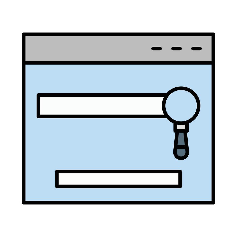 Search Line Filled Icon Design vector