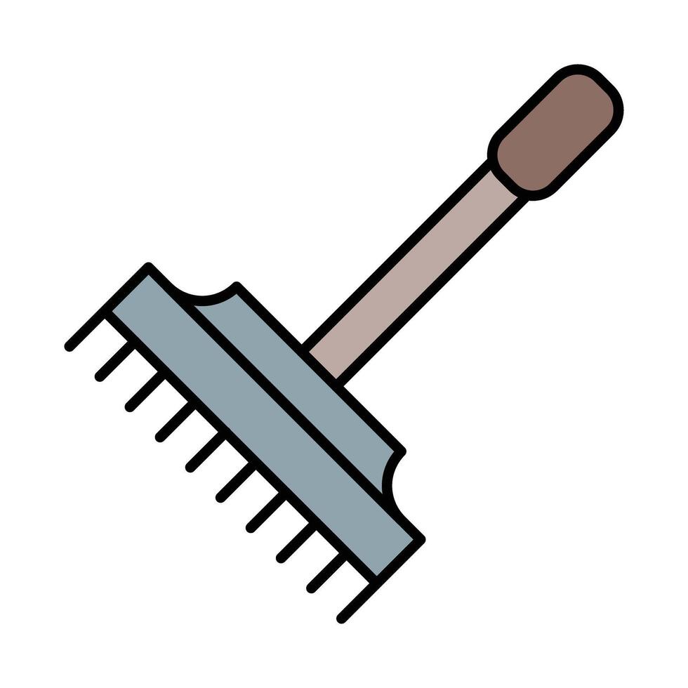 Rake Line Filled Icon Design vector