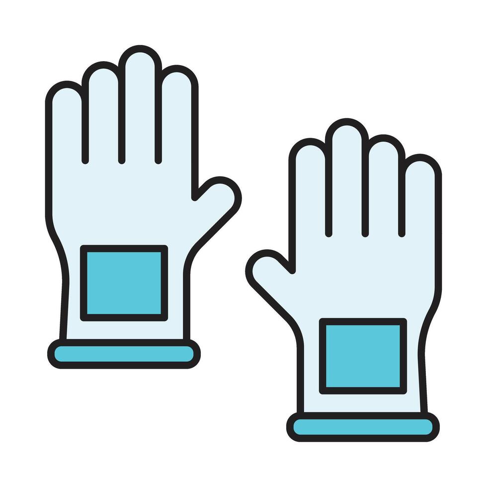Gloves Line Filled Icon Design vector