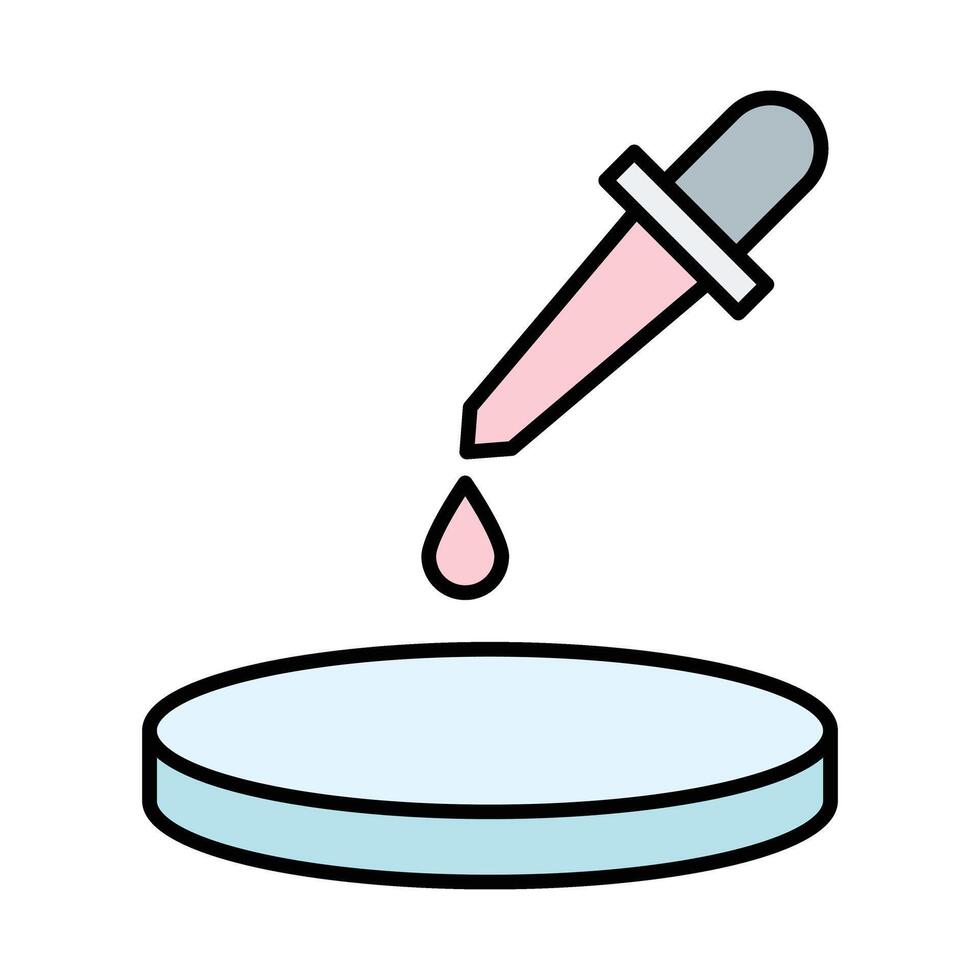 Petri Dish Line Filled Icon Design vector