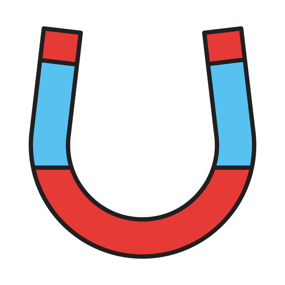 Magnet Line Filled Icon Design vector