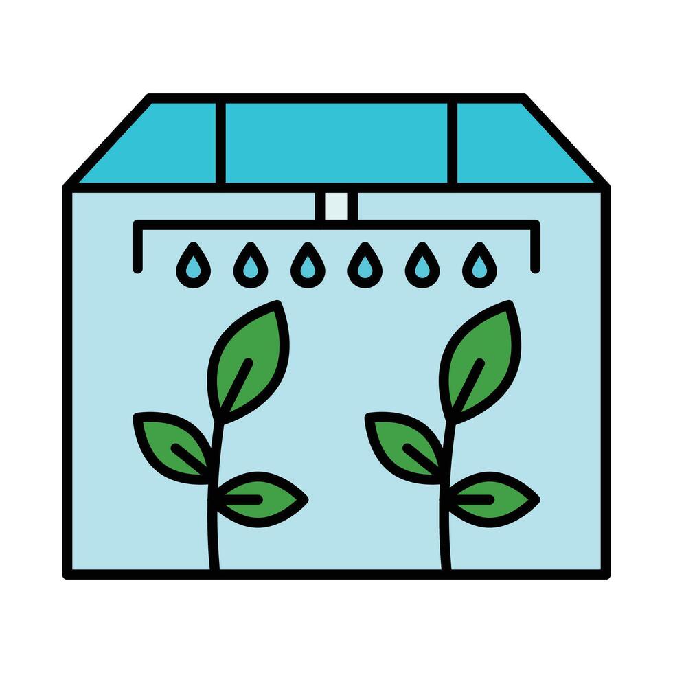 Greenhouse Line Filled Icon Design vector