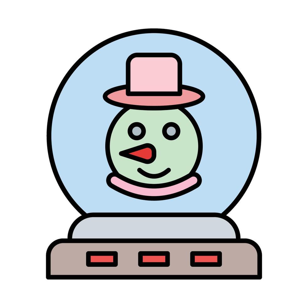 Snow Globe Line Icon vector