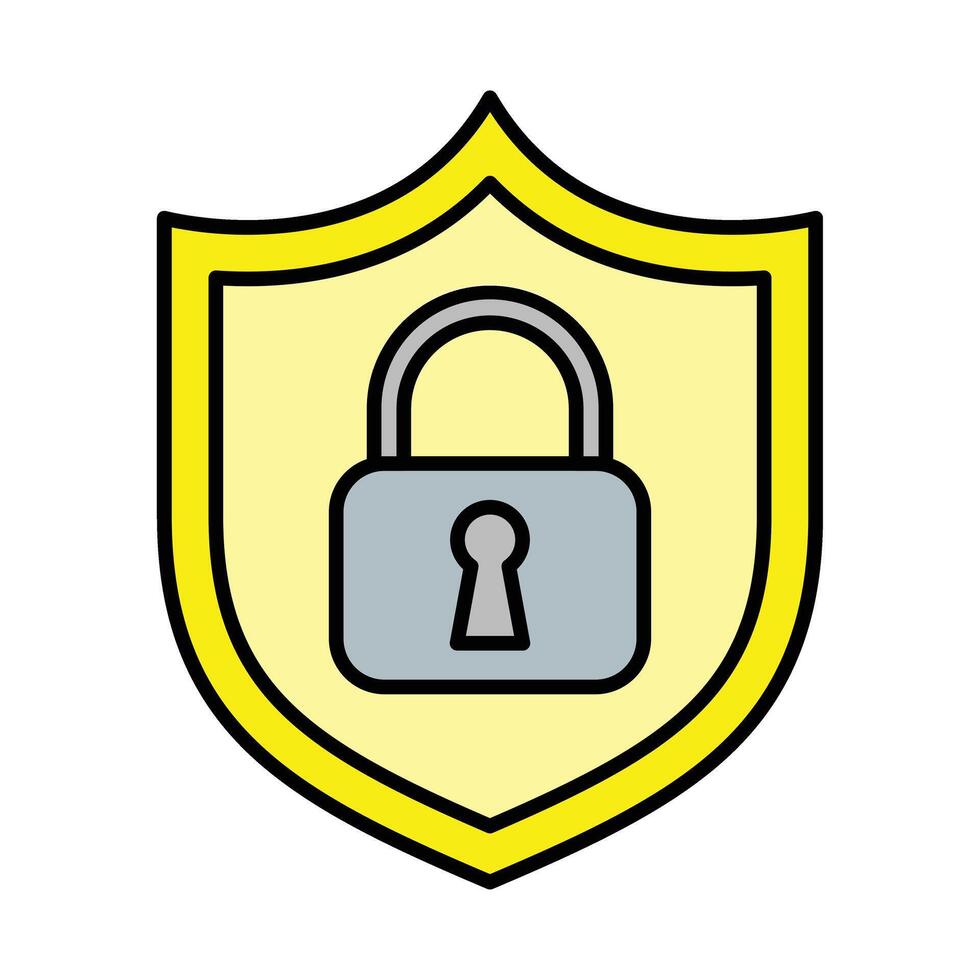 Security System Line Filled Icon Design vector