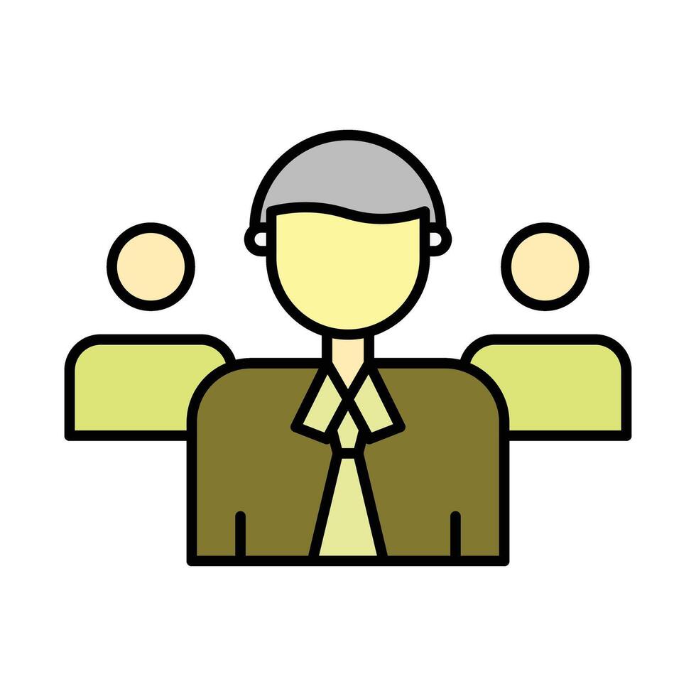 Leadership Line Filled Icon Design vector