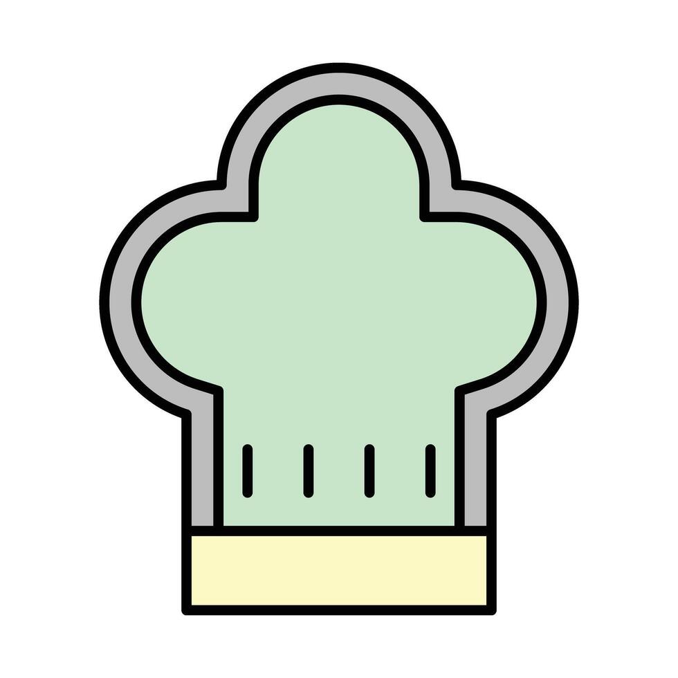 Chef Hat Line Filled Icon Design vector