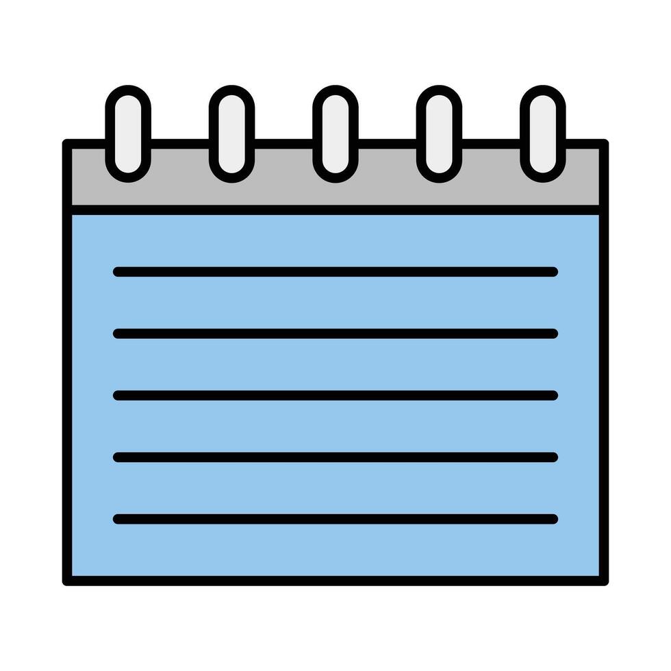 Notepad Line Icon vector