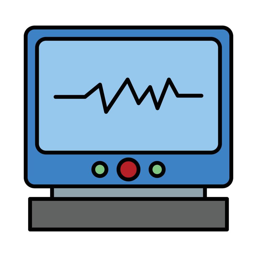 Heart Monitoring Line Filled Icon Design vector