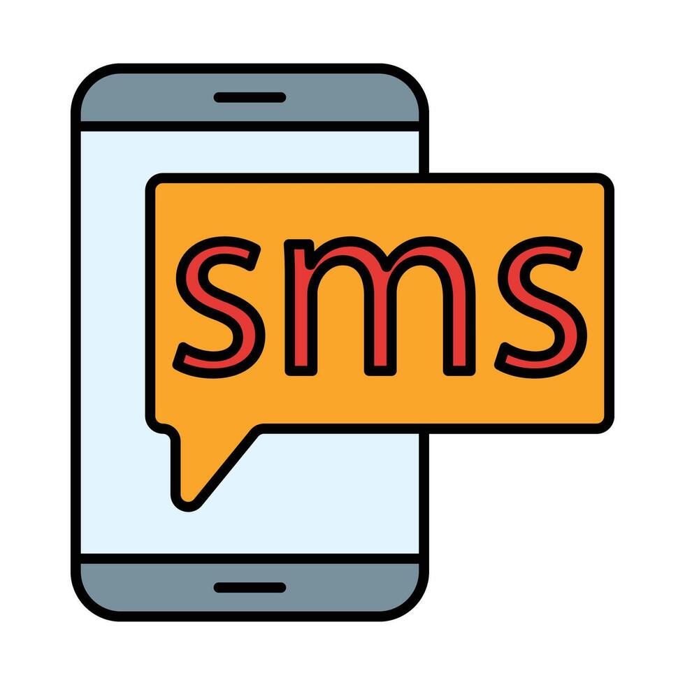 Sms Line Icon vector
