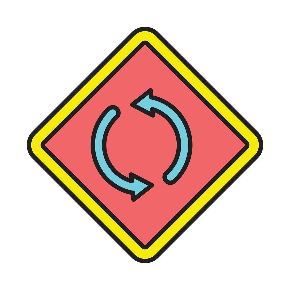 Synchronisation Line Filled Icon Design vector