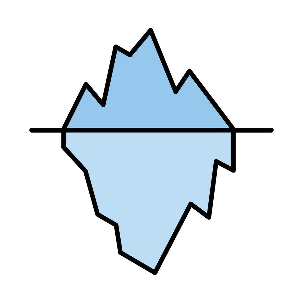 Iceberg Line Icon vector