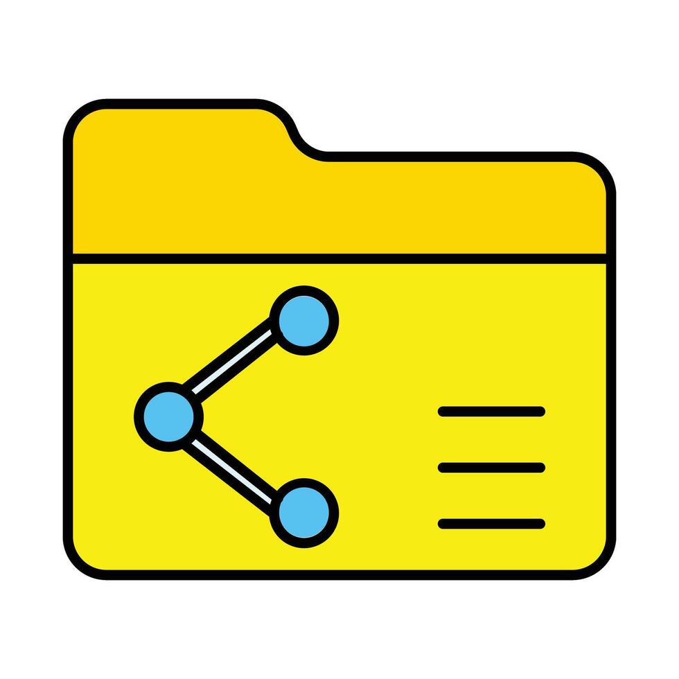 File Sharing Line Filled Icon Design vector
