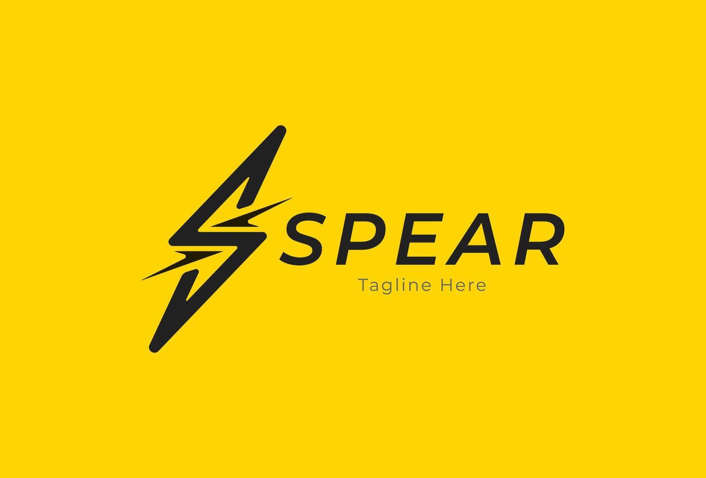 Spear logo, abstract letter S from two spear combination, spear design logo template, illustration vector