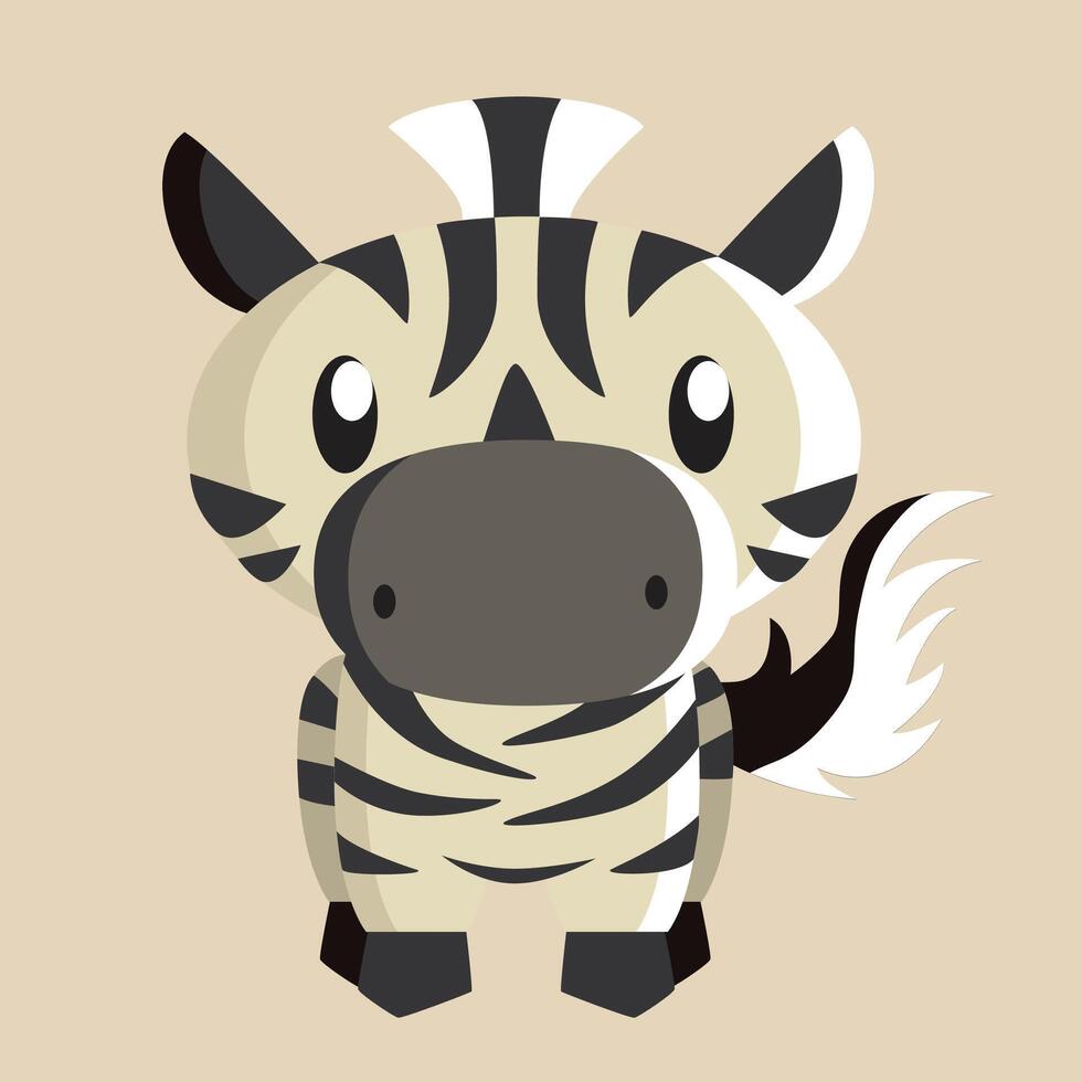 Zebra with detailed illustration of light and shadow vector
