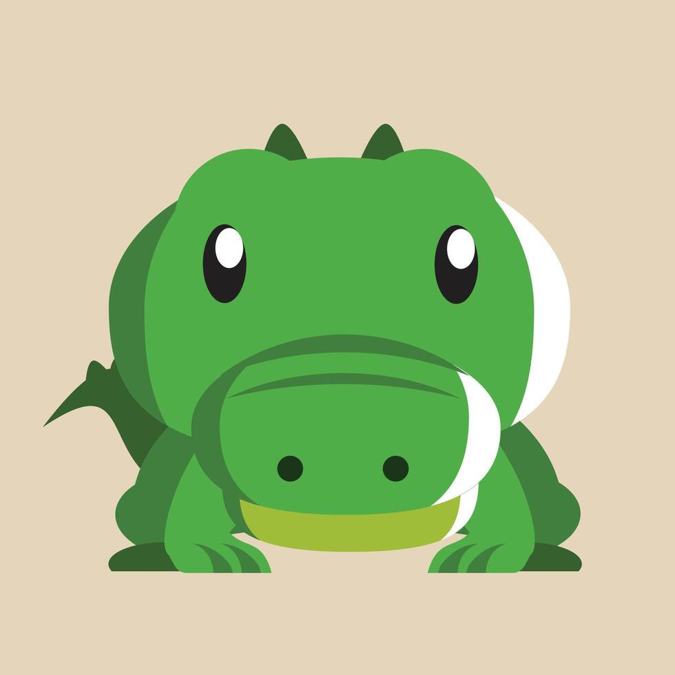 Crocodille with detailed illustration of light and shadow vector