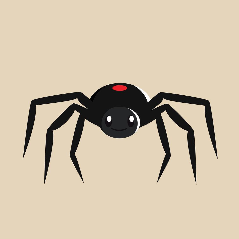 Cute Spider with detailed illustration of light and shadow vector