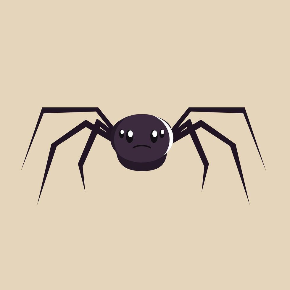 Spider with detailed illustration of light and shadow vector