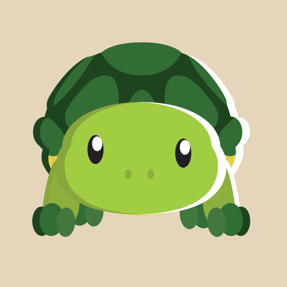 Turtle with detailed illustration of light and shadow vector