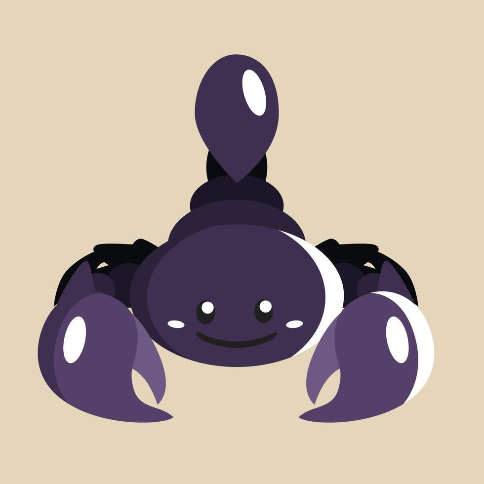 Scorpio with detailed illustration of light and shadow vector
