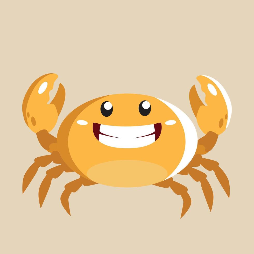 Baby Crab with detailed illustration of light and shadow vector