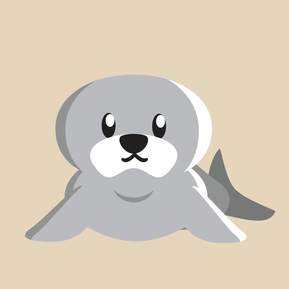 Seal with detailed illustration of light and shadow vector