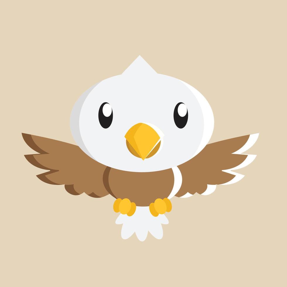 Eagle with detailed illustration of light and shadow vector
