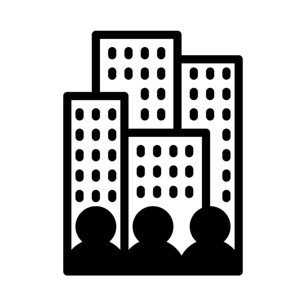 company icon or logo illustration outline black filled style vector