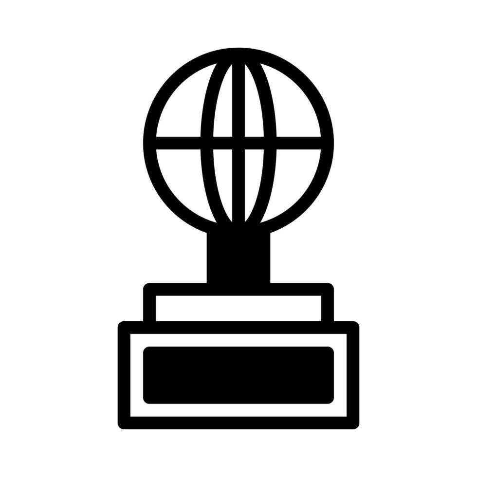 Global icon or logo illustration outline black filled style vector