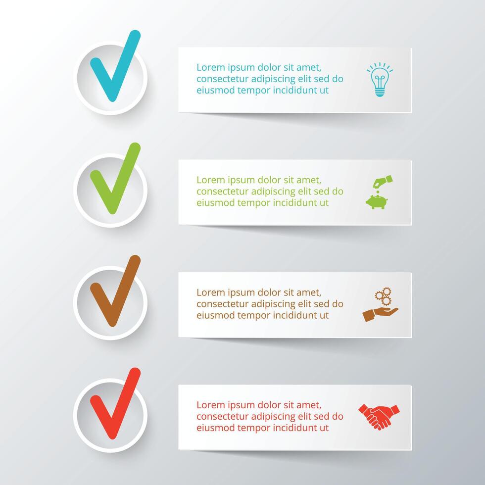 Stripes for infographic. Template for diagram, graph, presentation and chart. Business concept with 4 options, parts, steps or processes. vector