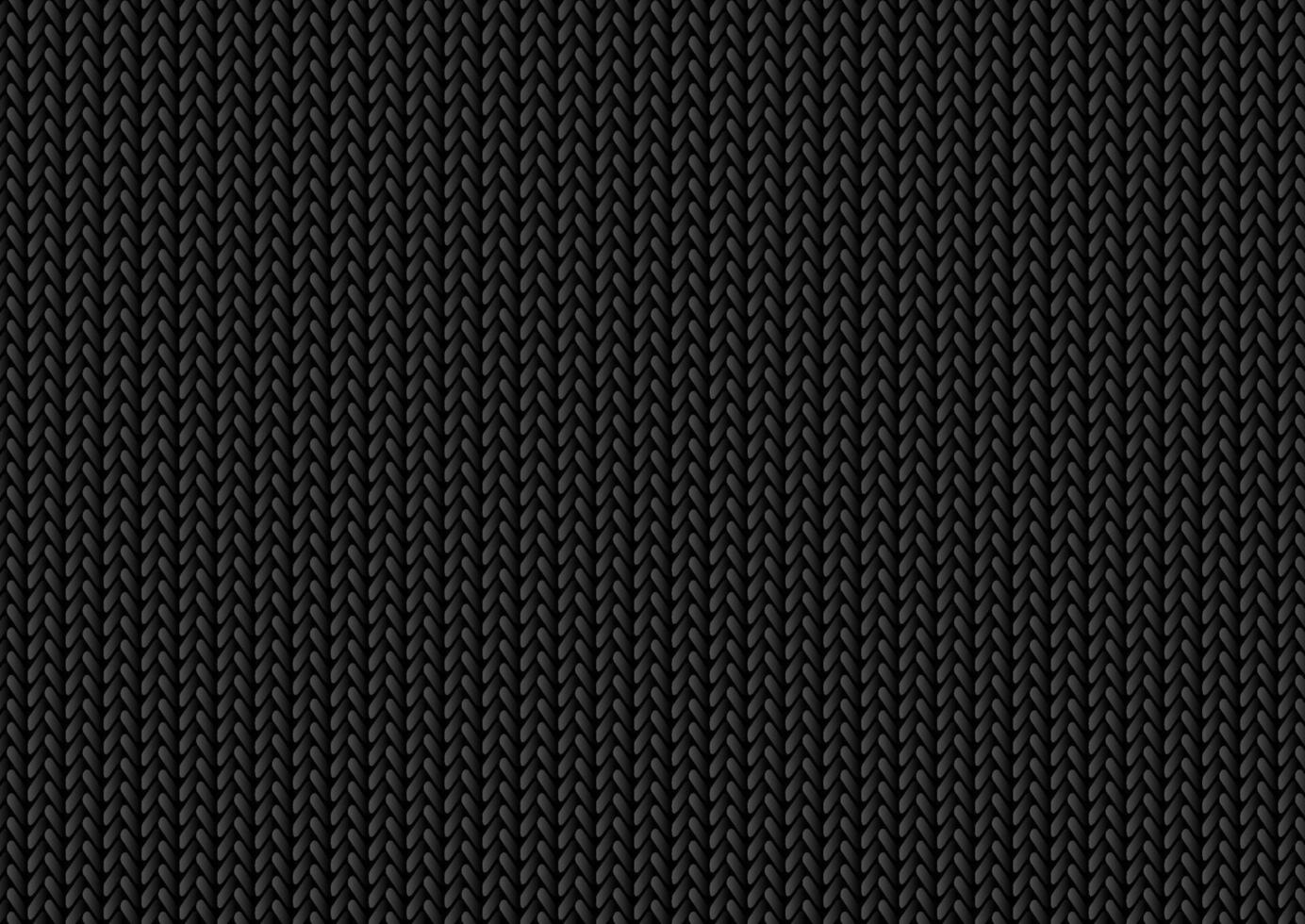 Black abstract knitted texture background vector