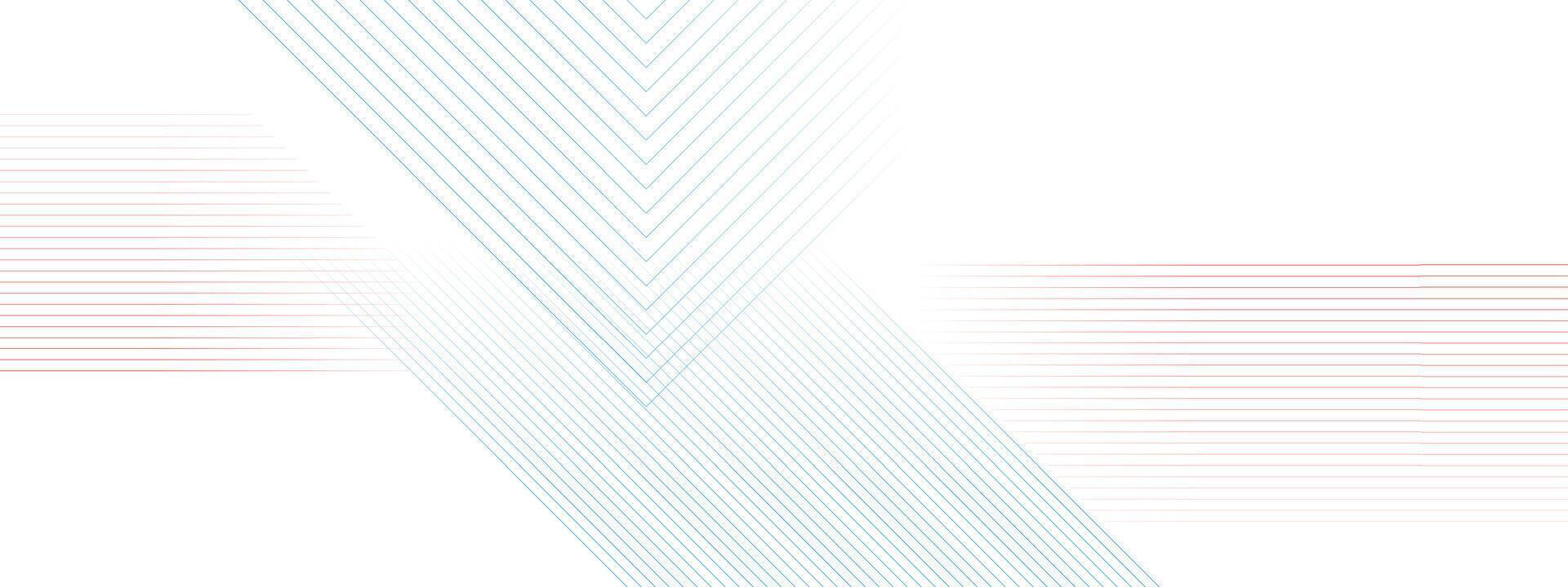 Red blue minimal lines abstract geometric background vector