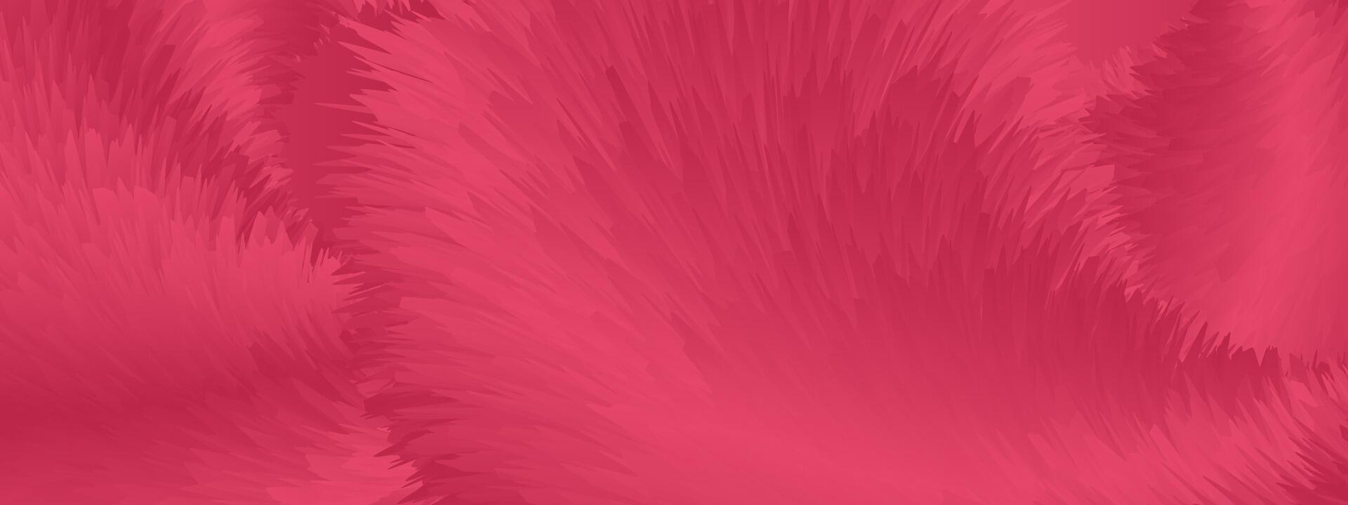 Magenta abstract fluffy fur waves banner design vector