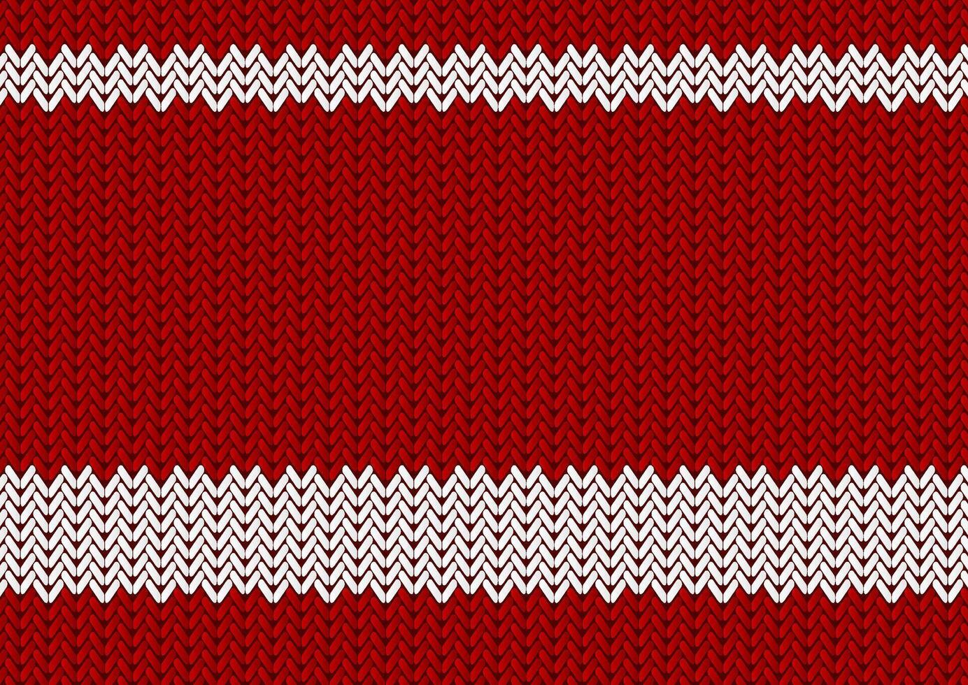 Red and white abstract knitted texture background vector