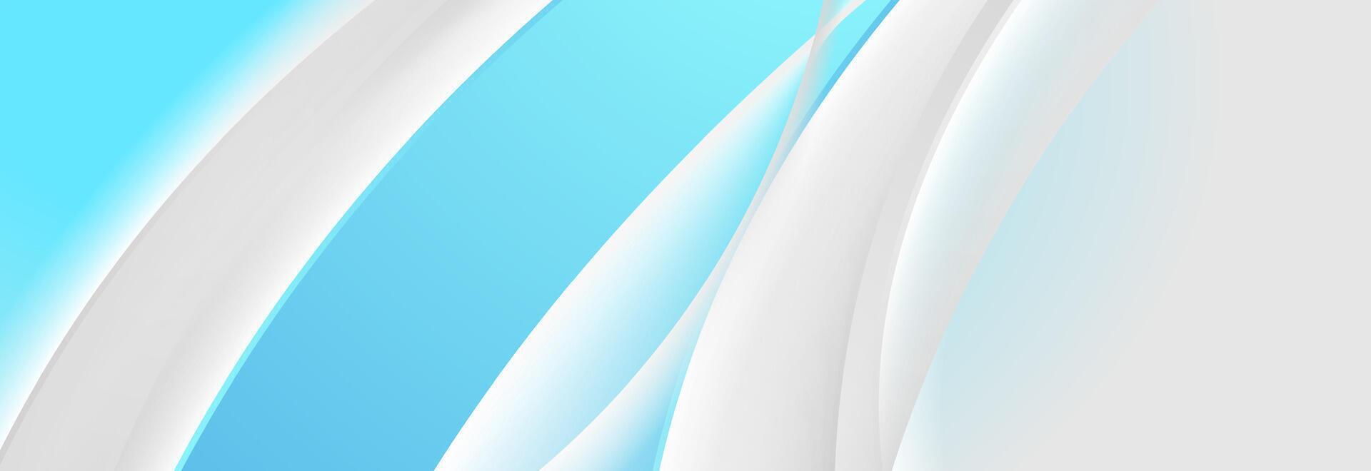 Abstract blue grey glossy waves background vector