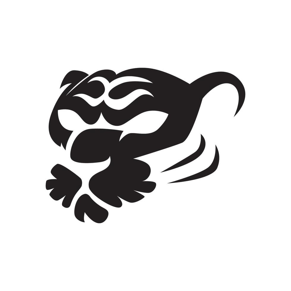 tiger head logo silhouette minimalist icon symbol graphic design illustration vector