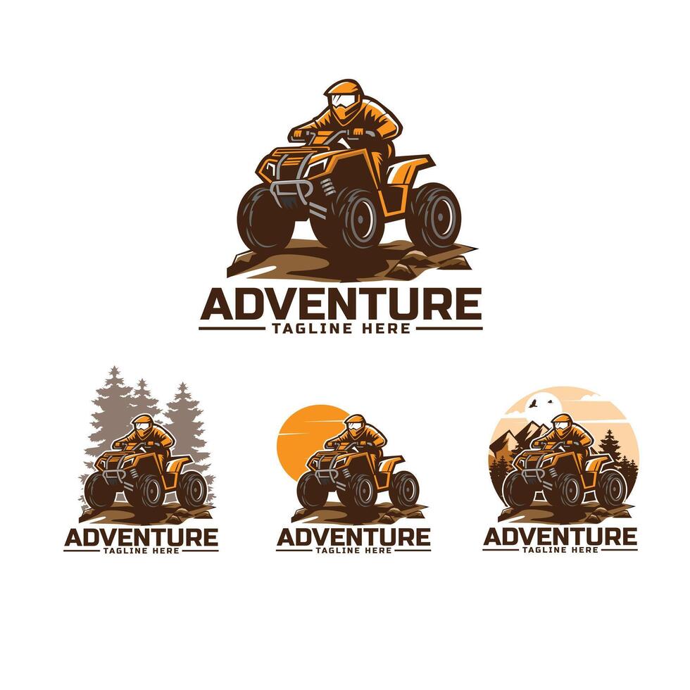 atv adventure set design illustration vector