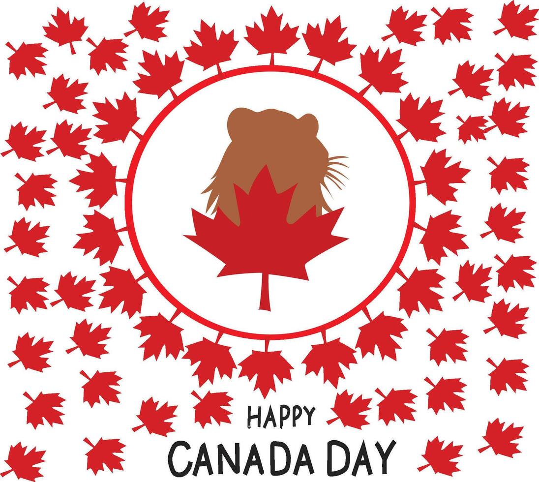 happy canada day vector