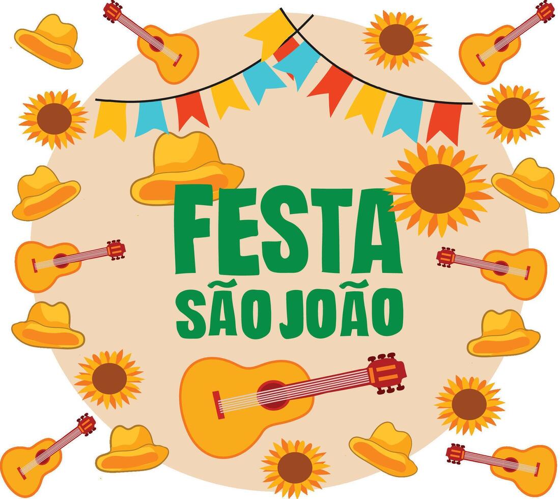 brazil banners festa sao joao vector