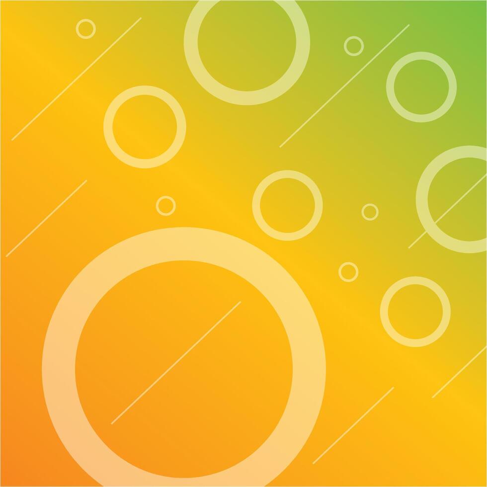 Trendy geometric abstract summer background. Dynamic shapes composition. summer background with yellow and orange circles and flowers vector
