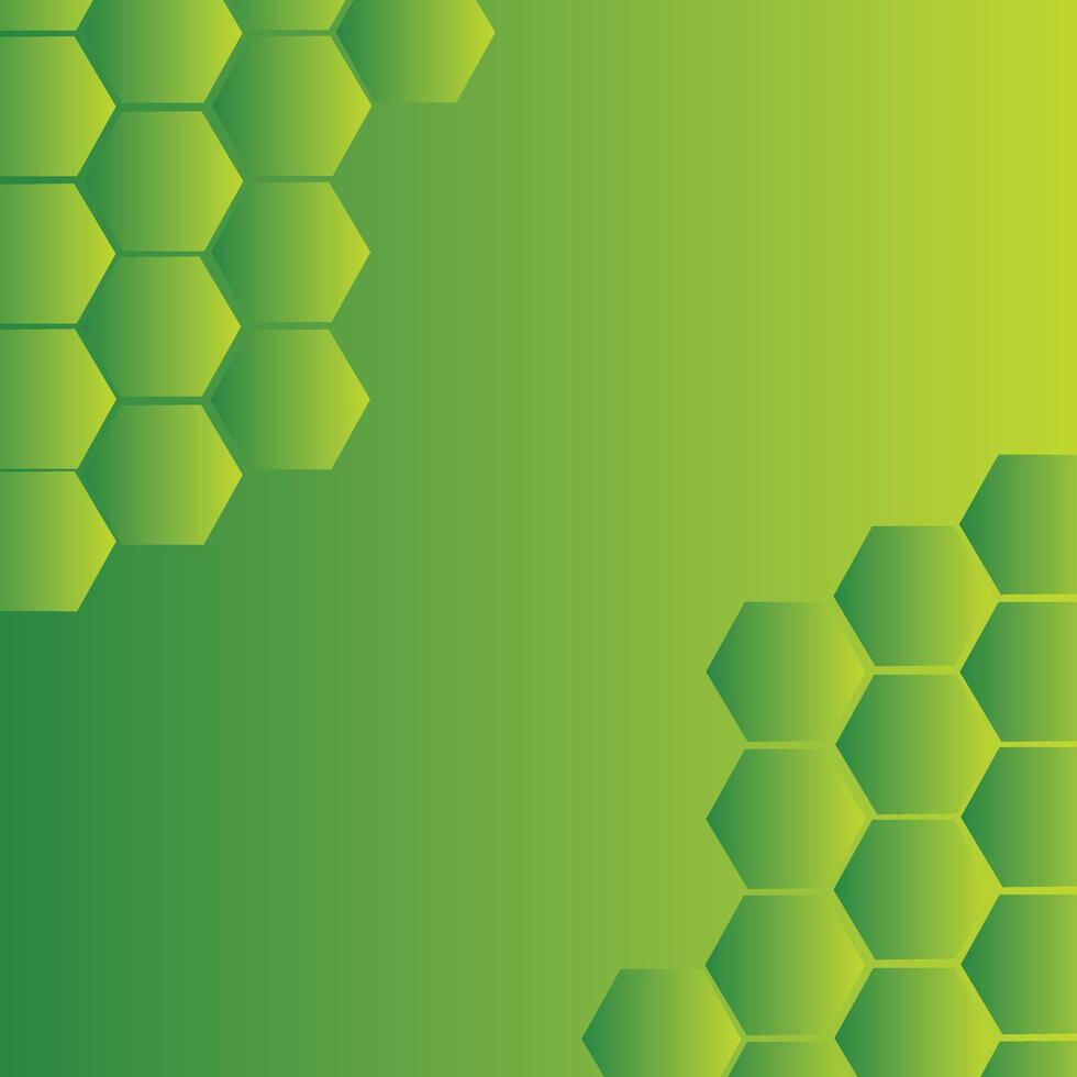 Green technology hexagonal abstract background. Green bright energy flashes under hexagon in dark technology futuristic modern background illustration. Gray honeycomb texture grid. vector