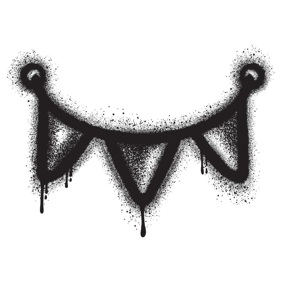 flag graffiti with spray paint vector