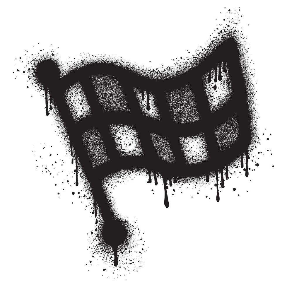 flag graffiti with spray paint vector