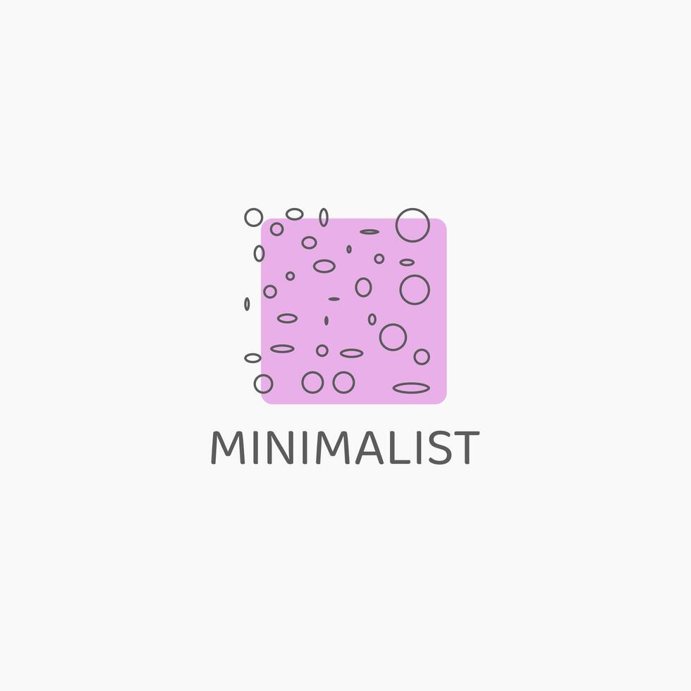 Abstract logo from circles in minimalist style. vector