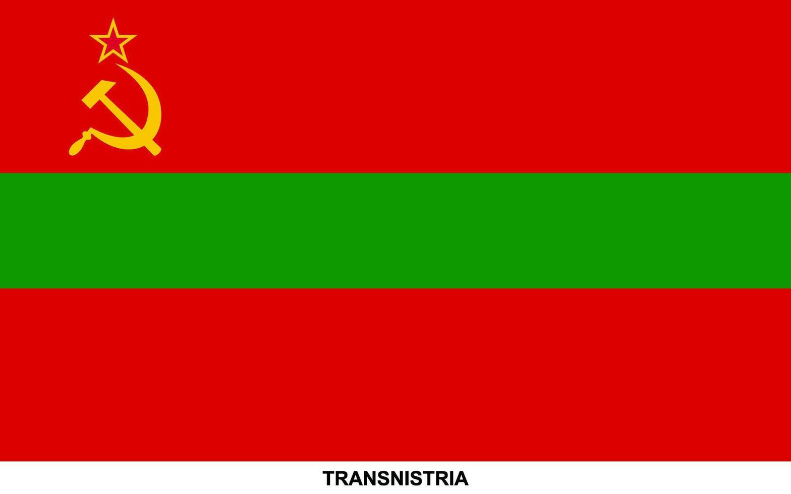 Flag of TRANSNISTRIA, TRANSNISTRIA national flag vector