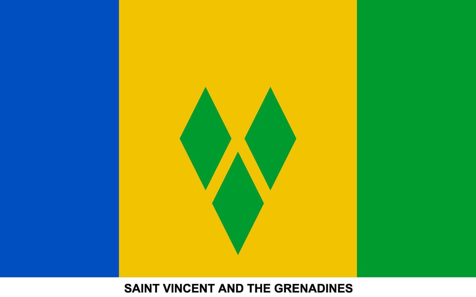 Flag of SAINT VINCENT AND THE GRENADINES, SAINT VINCENT AND THE GRENADINES national flag vector