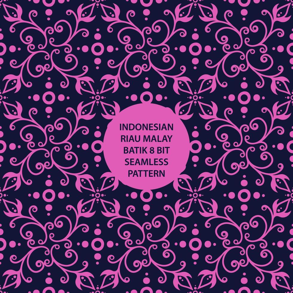 Indonesian riau malay batik ornament seamless pattern vector