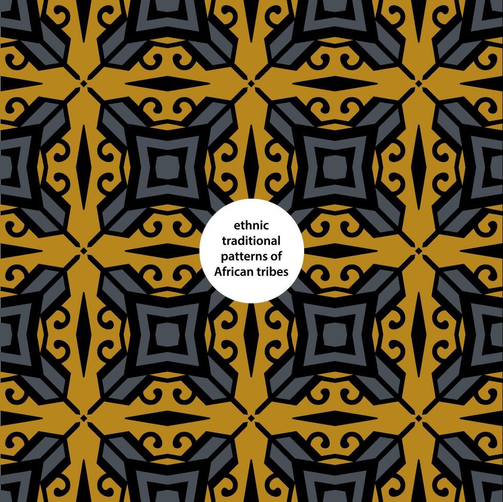 Ethnic traditional patterns of African tribes seamless pattern vector
