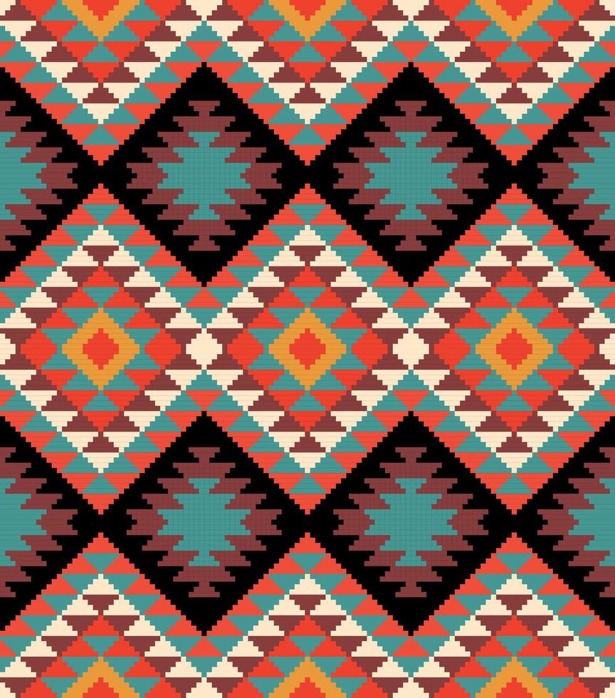 Native American Seamless,Ethnic pattern Abstract Navajo style for background, wallpaper, illustration, textile, fabric, clothing , batik, carpet, embroidery vector