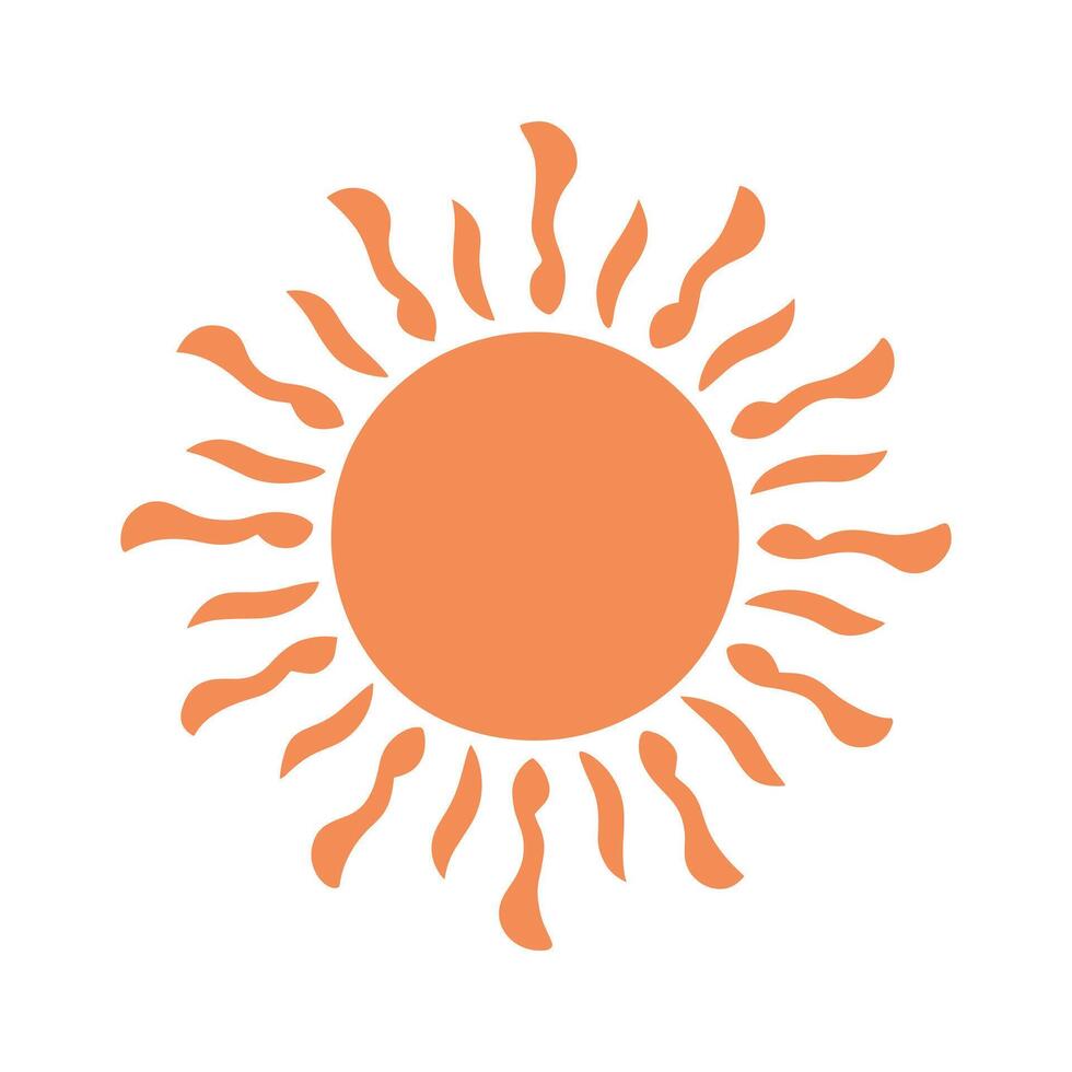 Minimalist sun design icon style vector