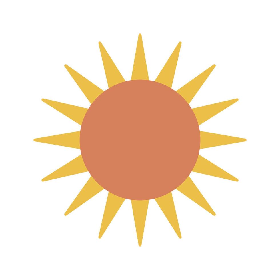 Minimalist sun design icon style vector